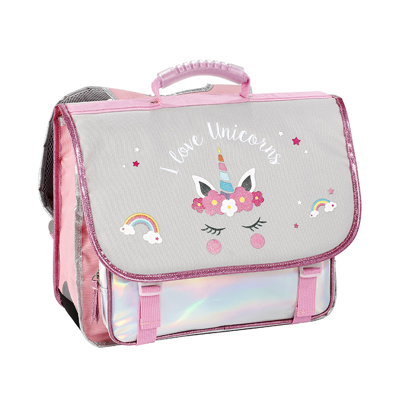 cartable rose paillette